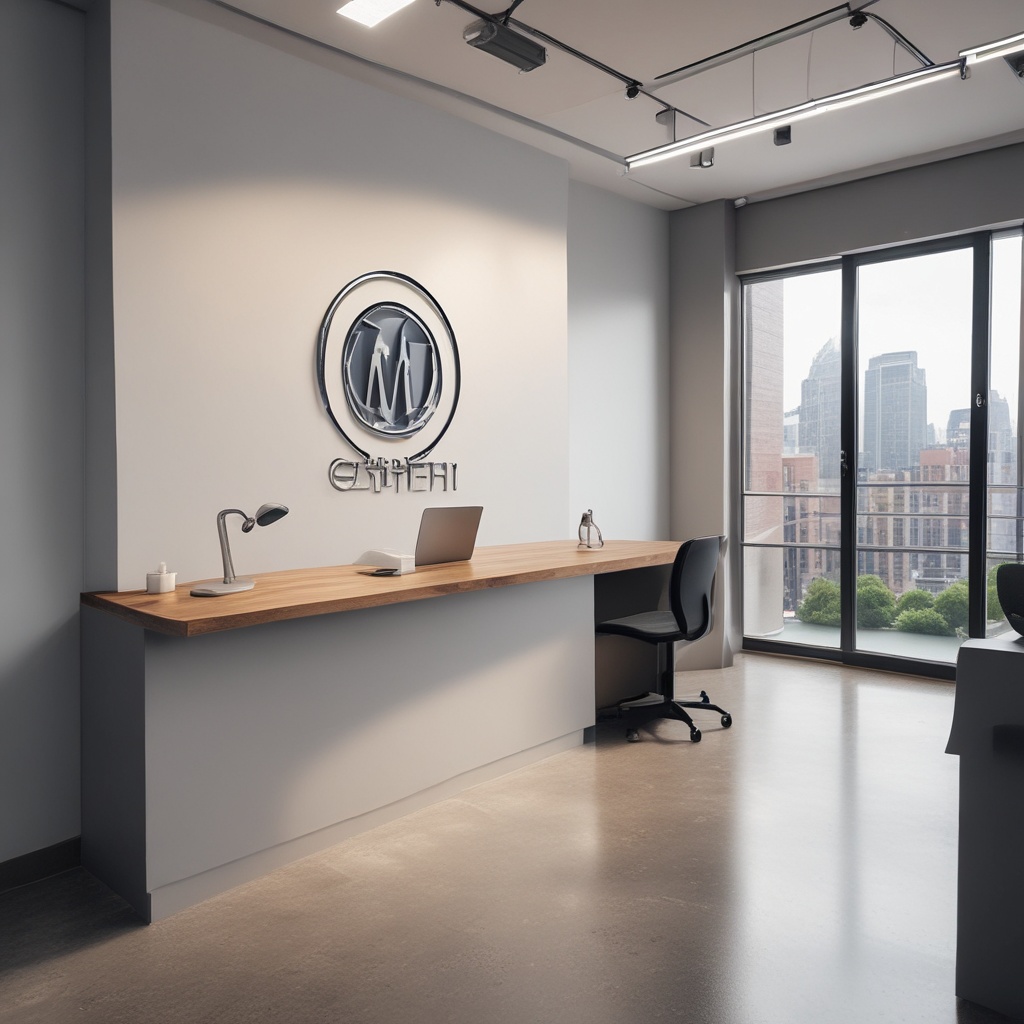 Company logo in the corner